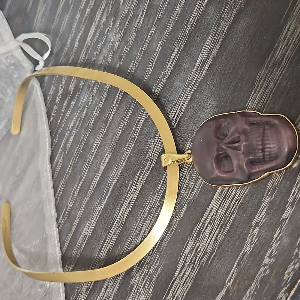 Charles Albert Purple Skull Necklace